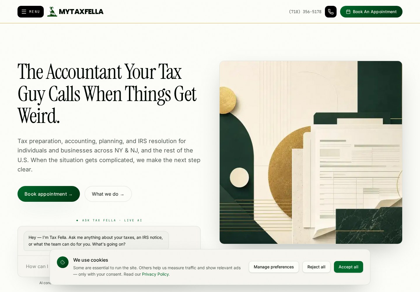 MyTaxFella website built by LATTICE
